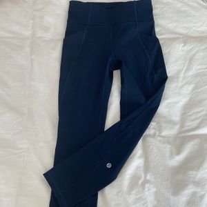 Lululemon Navy Running Crop Leggings